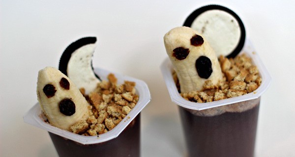 Simple Halloween Pudding Snacks for kids!