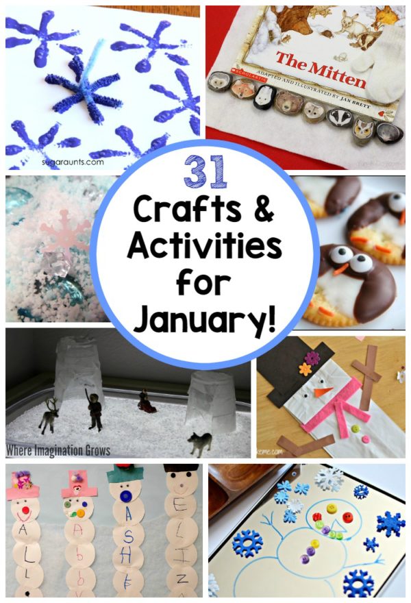 31 Days of Kids Activities for January! Free Winter Activity Calendar