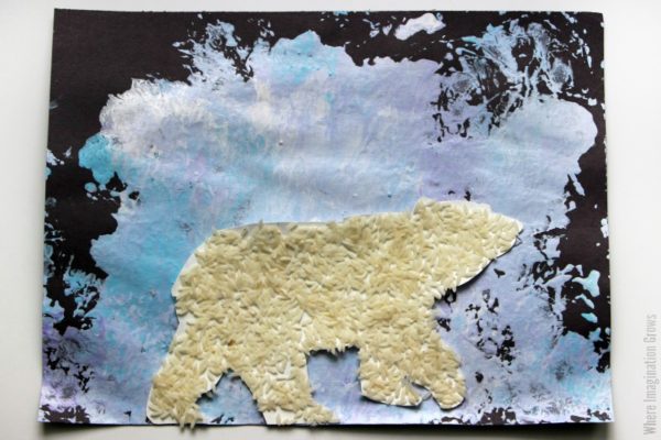 Mixed Media Polar Bear Craft For Kids - Where Imagination Grows