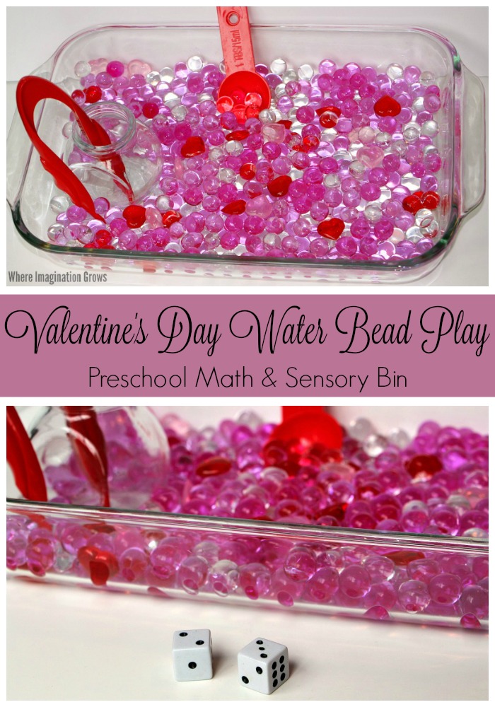 Valentine's Day Sensory Bin & Math Game for Preschoolers - Where