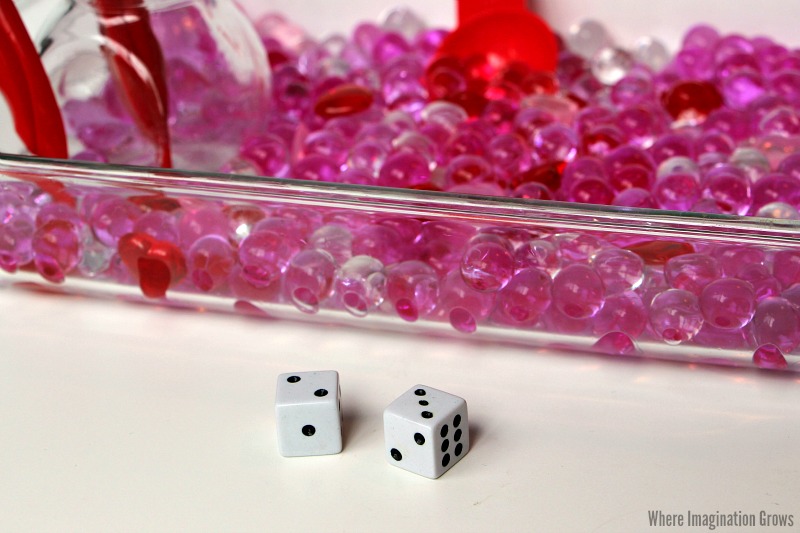 Valentine's Day Sensory Math Game for Preschoolers