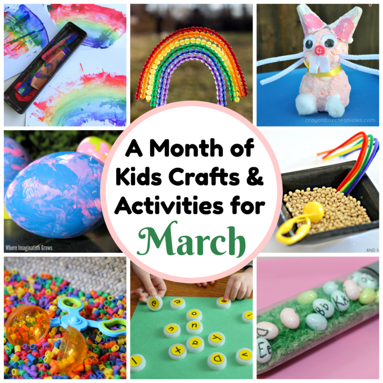 31 Days Of March Crafts Activities For Kids Where Imagination Grows   March Crafts Activities Prek Toddler Sq 768x768 