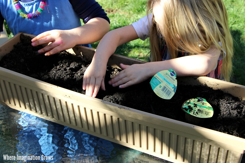 Simple gardening Ideas for planting with preschoolers. Free garden observation journal printable