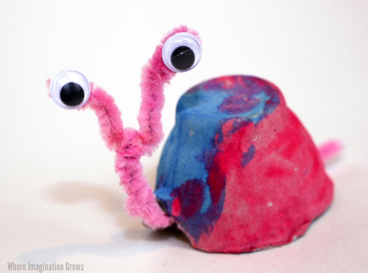 Recycled Egg Carton Snail Craft for Kids - Where Imagination Grows