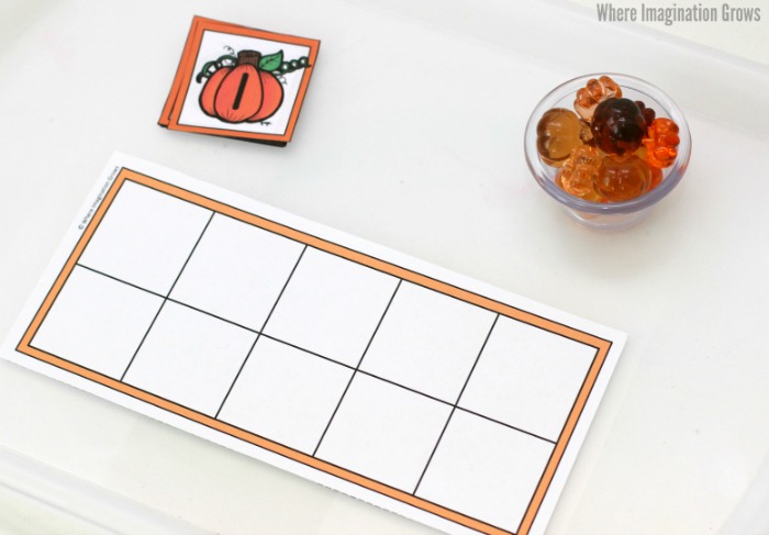 Fall Pumpkin Counters & Ten Frame Printable for Kids