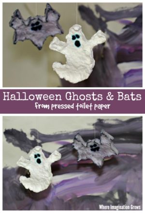 Bats & Ghosts Halloween Toilet Paper Craft - Where Imagination Grows