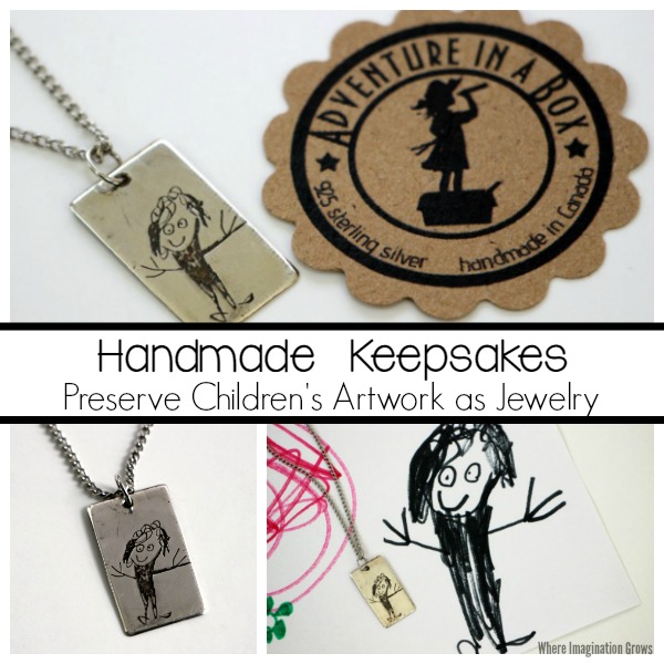 Preserve your child's artwork with handmade keepsakes! Personalized jewelry that makes great gifts for moms and grandparents!