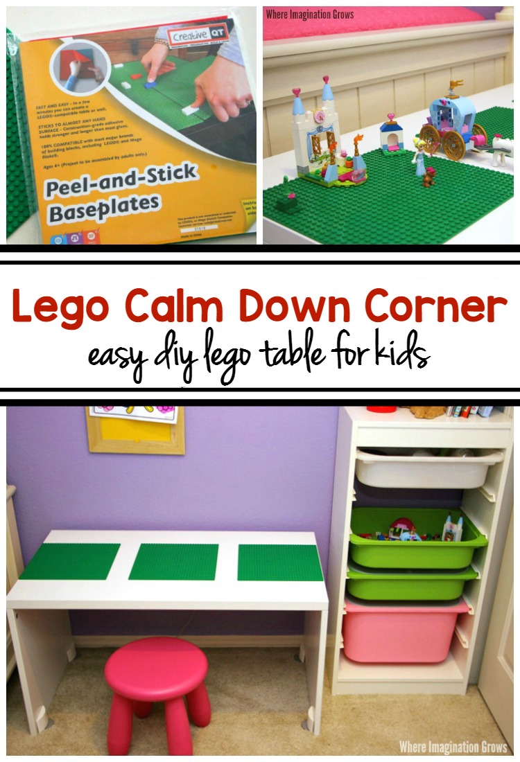 Calm Down Corner for Kids with and Easy DIY LEGO Table