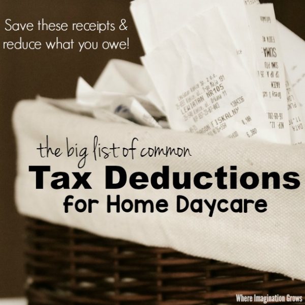 Home Daycare Tax Deductions for Child Care Providers Where