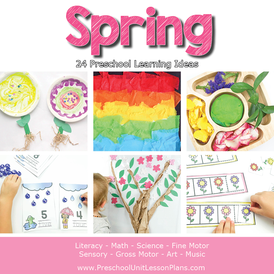 Spring themed preschool lesson plans! Simple and engaging hands-on activities for preschoolers!