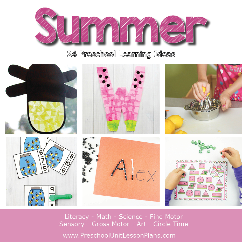 Summer Themed Preschool Lesson Plans