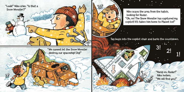 Space Boy and the Snow Monster by Dian Curtis Regan! A fun adventure picture book for preschoolers and kindergarteners! 