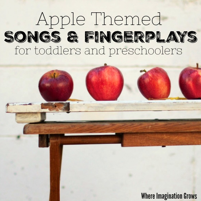 Apple themed songs and fingerplays for toddlers and preschoolers! 