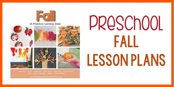 Fall Lesson plans for Preschoolers