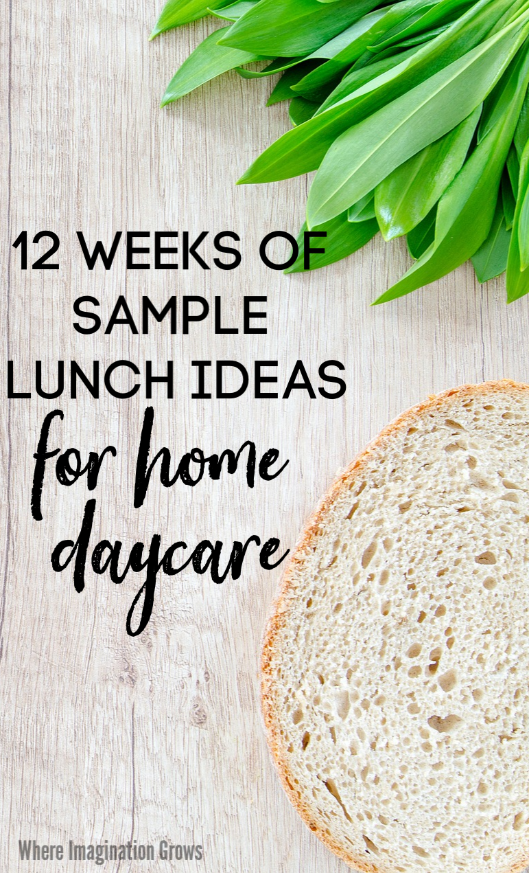 A List of Sample Lunch Menus for Home Daycare Providers