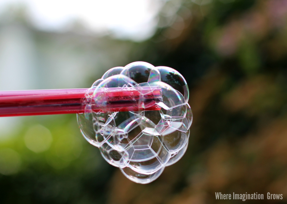 Bubbles coming out of DIY Straw Bubble Blower